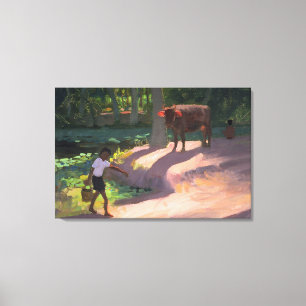 Kerala-Stauwasser Indien 1996 Leinwanddruck