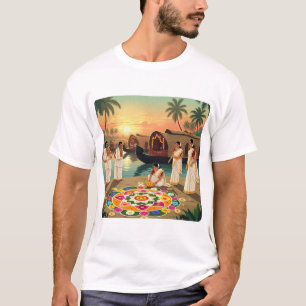 Keralam Nostalgie Vintage Onam Erinnerungen T-Shirt