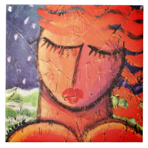 Keramik Abstrakte Malerei an der Seepromenade Fliese