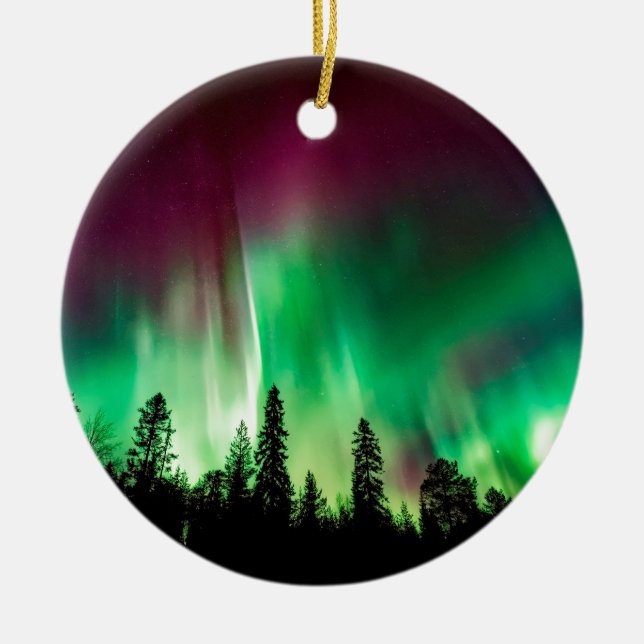 Keramik Aurora borealis Keramik Ornament (Vorne)