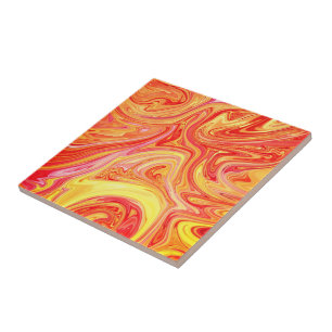 Keramik aus orangefarbenem Marmor Fliese