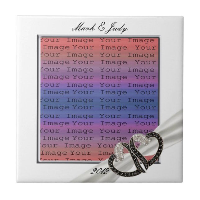 Keramik aus schwarzem und weißem Diamant Fliese (Vorderseite)