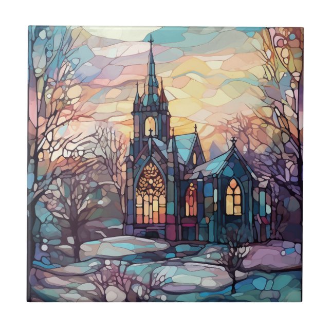 Keramik aus verkettetem Glas Fliese (Vorderseite)