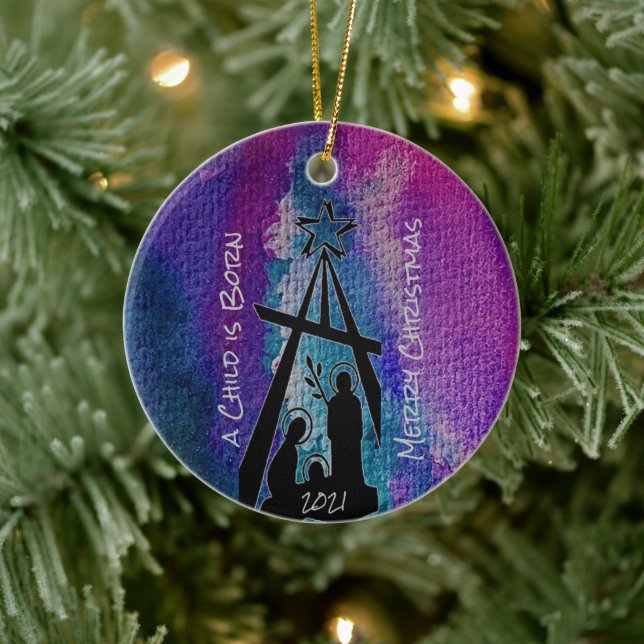 Keramik aus verklebtem Glas Keramik Ornament (Baum)