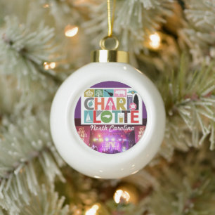 Keramik Ball Ornament Charlotte Nord-Carolina