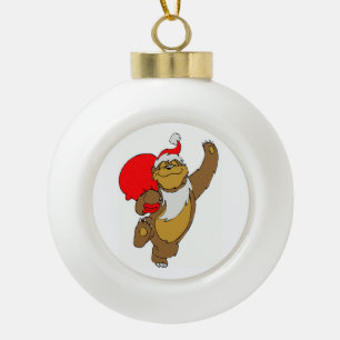 Keramik Ball Ornament/Santa Bear Kugel-Ornament