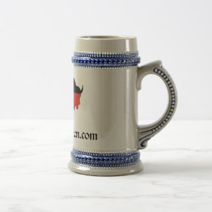 Keramik-Bison-Bier Stein Bierglas