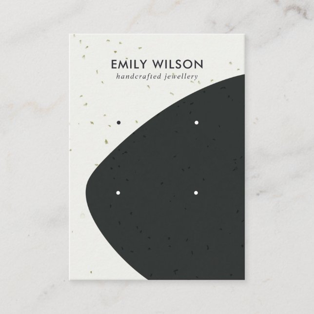 KERAMIK BLACK & WHITE WAVE 2 STUDIENANGABE VISITENKARTE (Vorderseite)