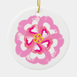 Keramik Blossom Hearts Ornament