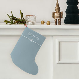Keramik Blue | Einfache Minimalistische Bogen Pers Kleiner Weihnachtsstrumpf