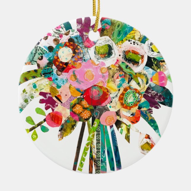 Keramik Blumen Ornament (Vorne)