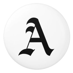 Keramik-Buchstabe-Griff gotisch Keramikknauf