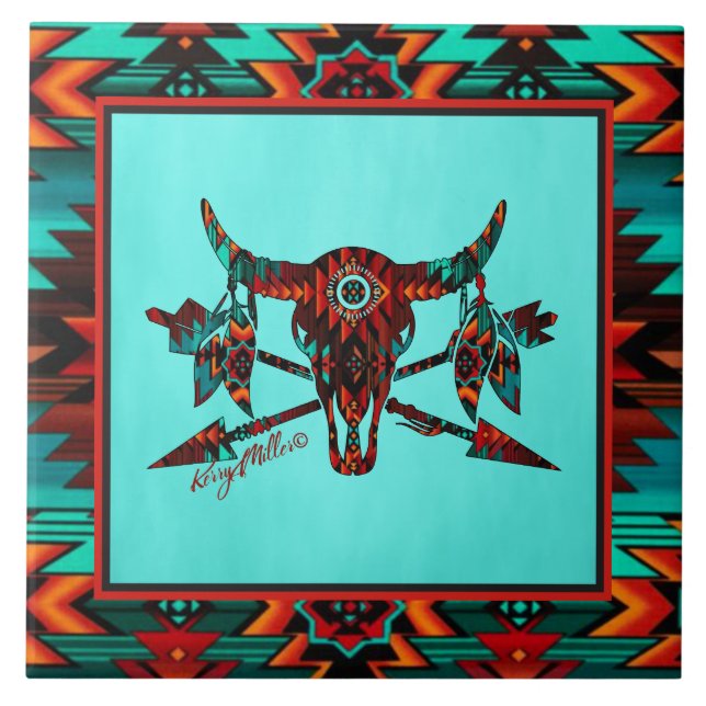 Keramik Buffalo Fliese (Vorderseite)