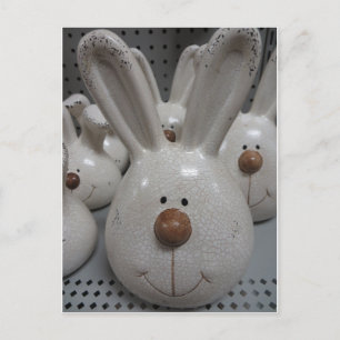Keramik Bunny Head Postkarte