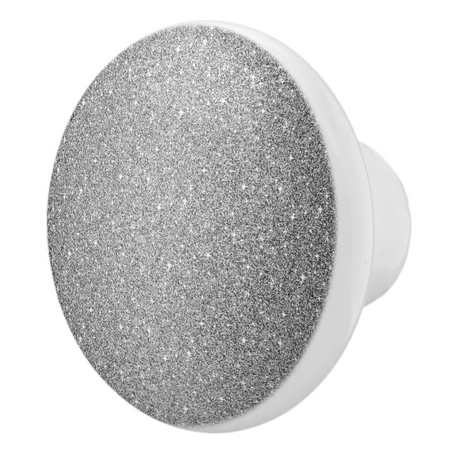Keramik Cabinet Knob-Silver Imitate Glitzer Keramikknauf (Rechts)