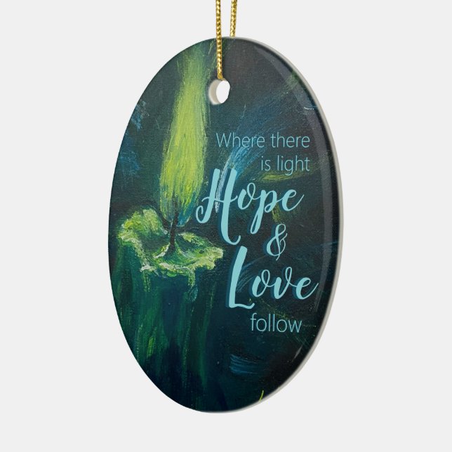 Keramik "Candle of Encourement" Ornament (Links)