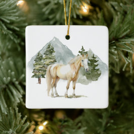 Keramik Circle Ornament - Pferd2