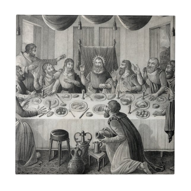 Keramik "Das letzte Abendessen" Fliese (Vorderseite)