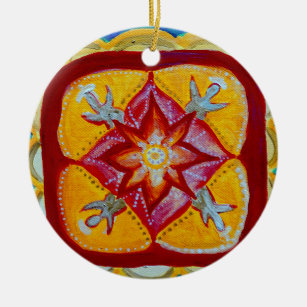 Keramik Decoration Mandala Peace Keramik Ornament