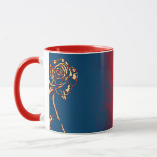 Keramik der abstrakten Rose Tasse
