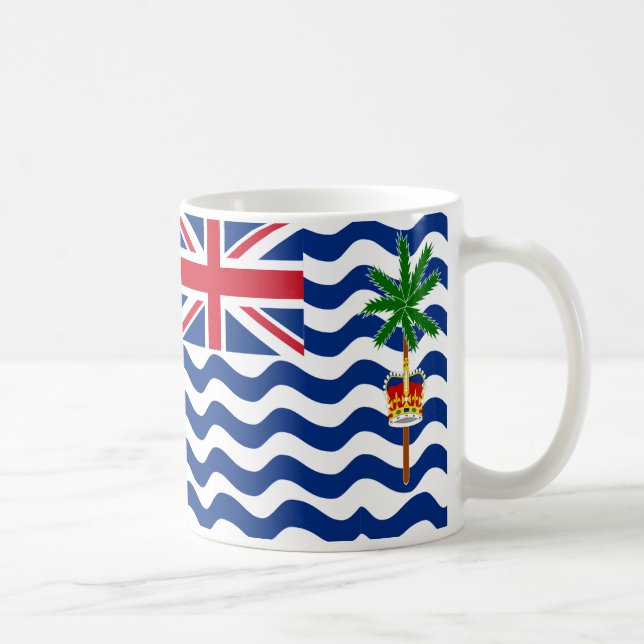 Keramik der britischen Tasse des Territoriums des  (Rechts)