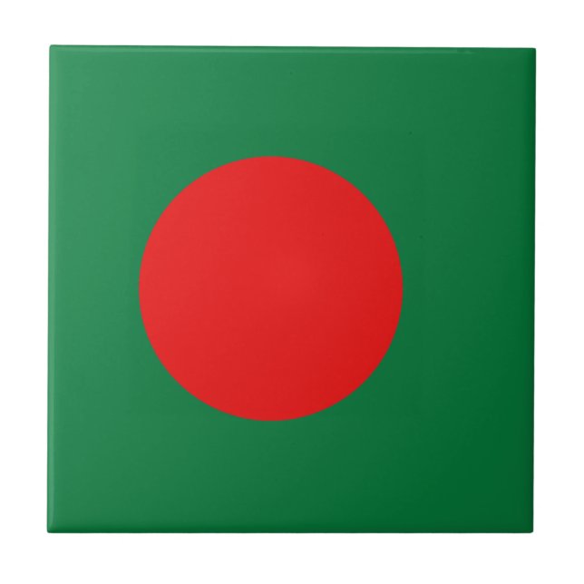Keramik der Flagge von Bangladesch Fliese (Vorderseite)