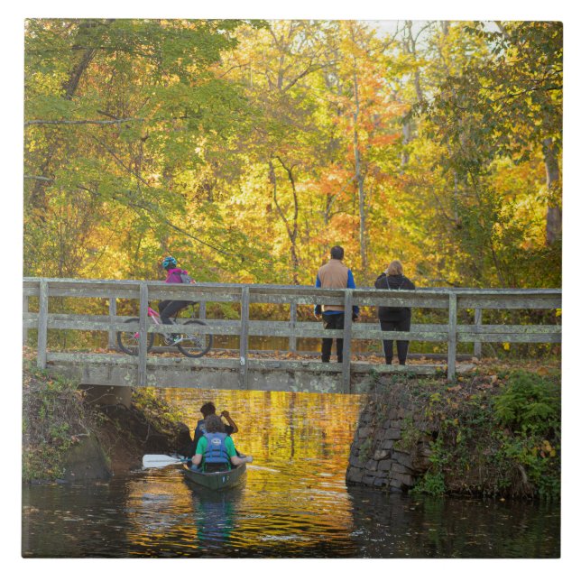 Keramik der Herbstbrücke Fliese (Vorderseite)