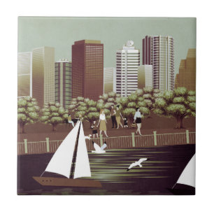 Keramik der städtischen Landschaft Fliese