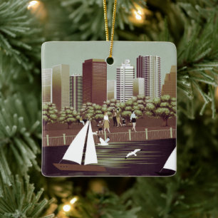 Keramik der städtischen Landschaft Keramikornament