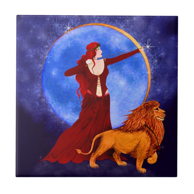 Keramik der Tarot-Karte Fliese (Vorderseite)