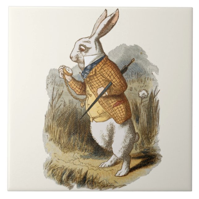 Keramik der Vintagen Alice im Wunderland Fliese (Vorderseite)