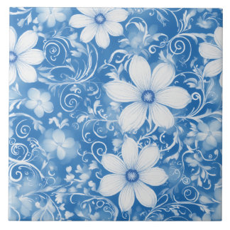 Keramik der weißen Blume Fliese