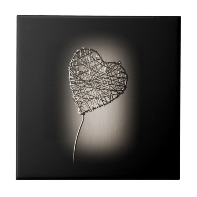 Keramik des gebrochenen Herzens Fliese (Vorderseite)