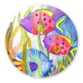 Keramik Door/Zeichn Knobs - Sea Life Whimsical Fis Keramikknauf