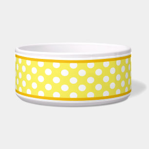Keramik Dot Pattern Dog Bowl Napf