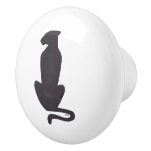 Keramik-Drehknopf für die Black Cat-Silhouette Keramikknauf