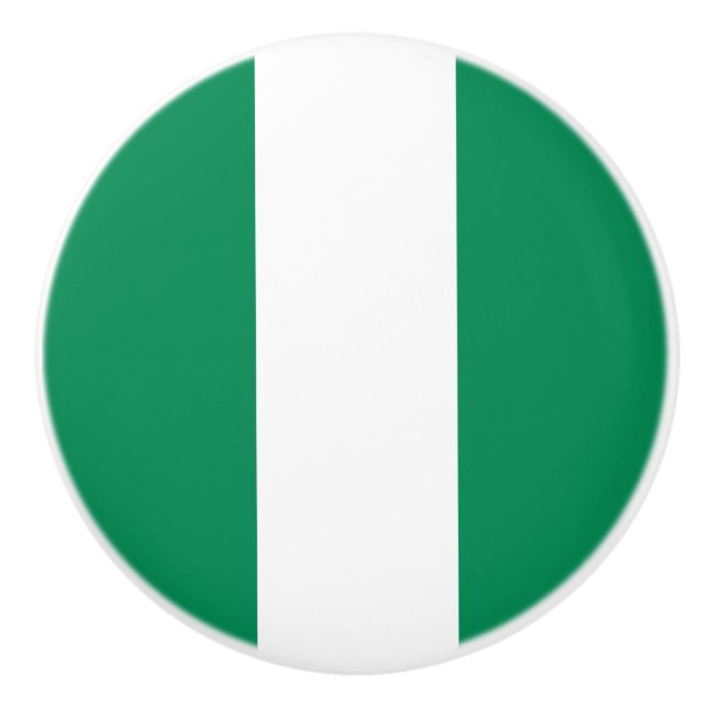 Keramik Drehknopf mit Flagge Nigerias Keramikknauf (Vorderseite)