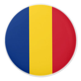 Keramik-Drehknopf mit Flagge Rumäniens Keramikknauf