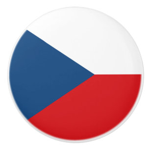 Keramik-Drehknopf mit tschechischer Flagge Keramikknauf