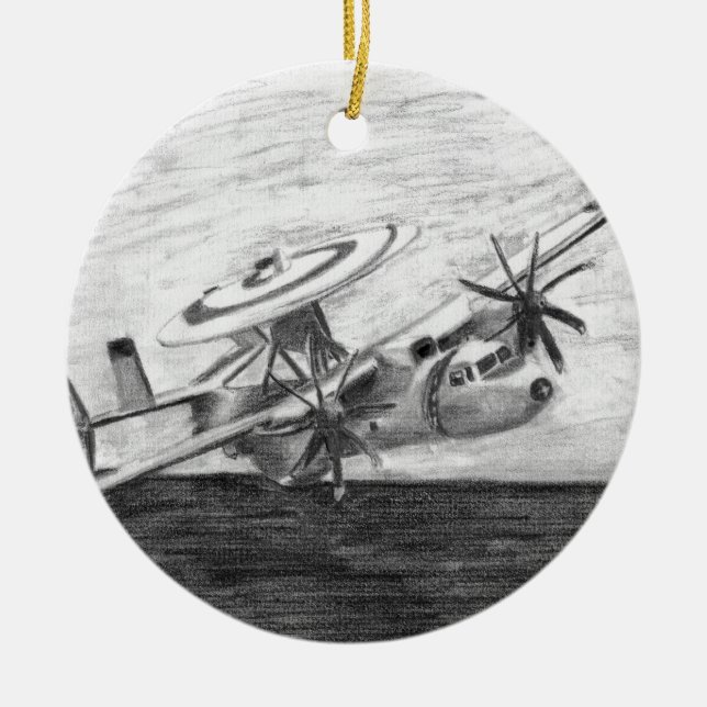 Keramik E-2C Hawkeye (Schraubenkopf) Ornament (Vorne)