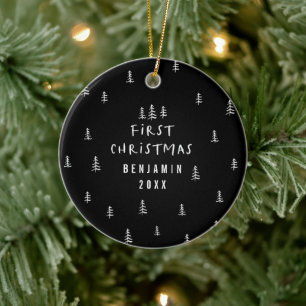 Keramik eines modernen, eleganten Babys Ornament