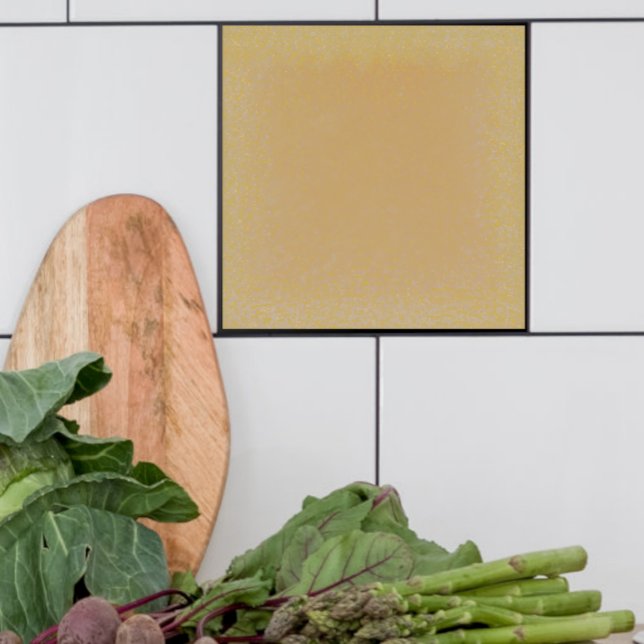 Keramik Fliese (Single Butterscotch tile shown with white tile. For kitchen backslash, bathroom or Fireplace.)