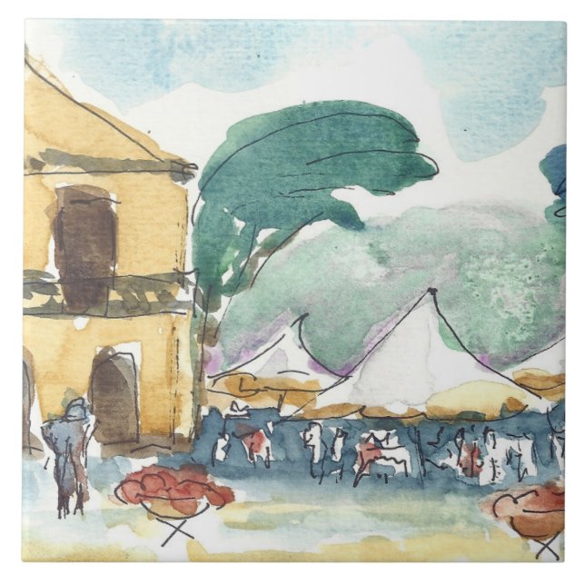 Keramik-Fliese "Ravello Italien " Marilyn Holmes Fliese (Vorderseite)