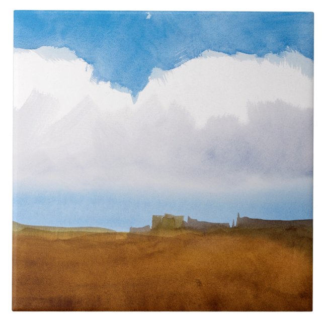 Keramik-Fliese "Studie Marilyn Holmes der Wolken " Fliese (Vorderseite)