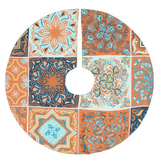 Keramik Fliesen Schmuck: abstrakte Muster. Polyester Weihnachtsbaumdecke