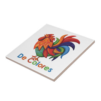Keramik-Foto-Fliese De Colores Rooster Gallo Fliese