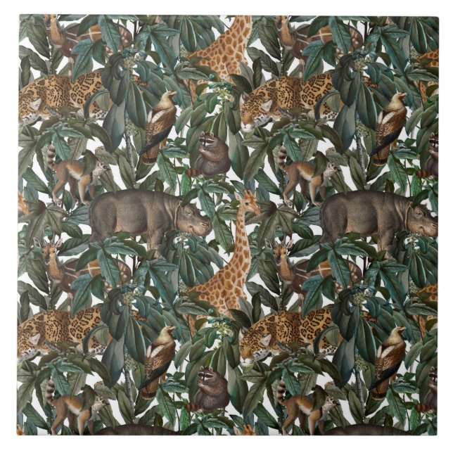 Keramik für afrikanische Tiere Fliese (Vorderseite)
