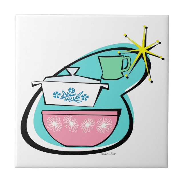 Keramik für Atomic Cookware Design Fliese (Vorderseite)