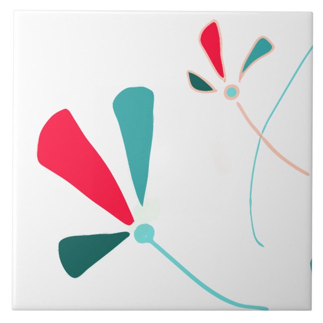 KERAMIK für botanisches Design Fliese (Vorderseite)