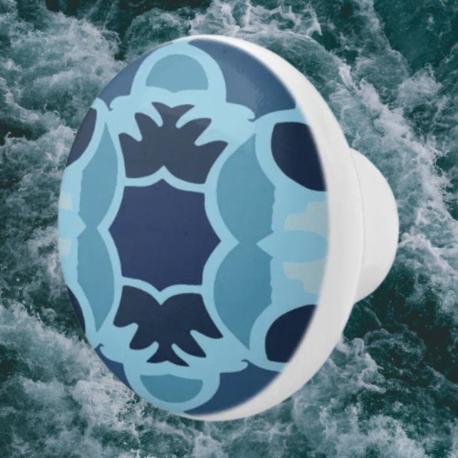 Keramik für den Farbspass Blue Collage Keramikknauf (Von Creator hochgeladen)